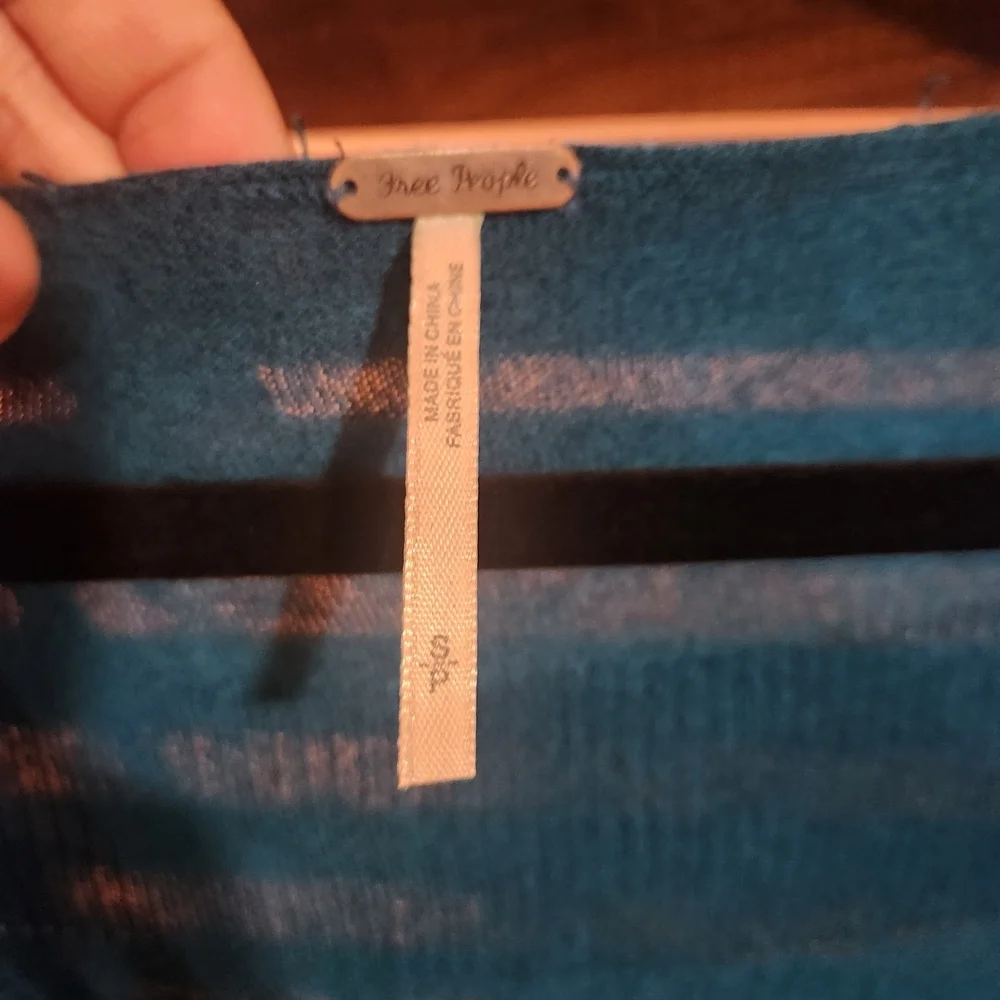 Free People Blue Striped Sweater